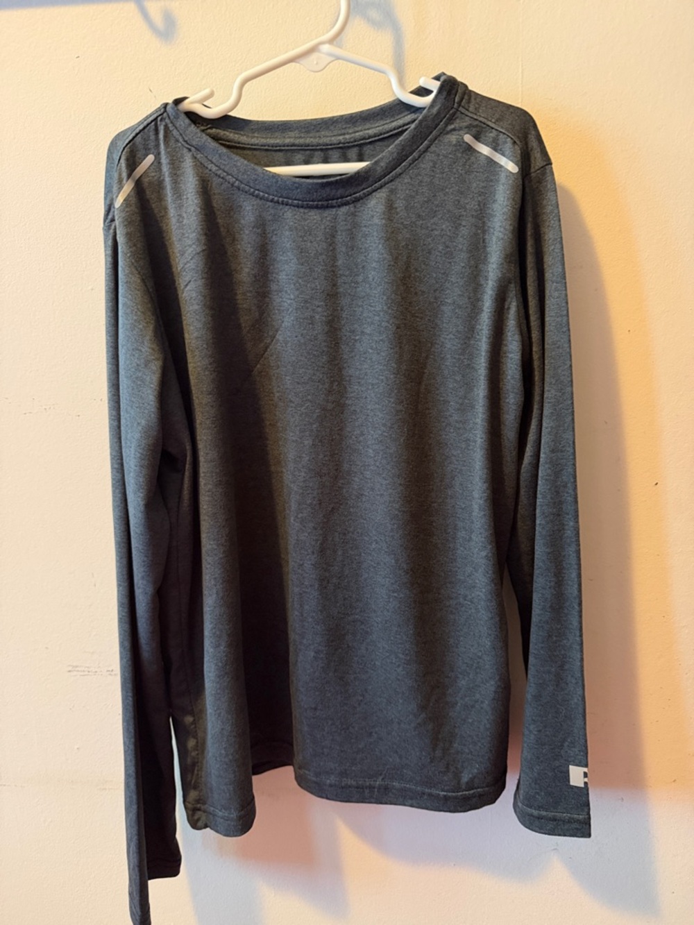 Boy's Russell Athletic 10/12 Long Sleeve Athletic Top - Charcoal Gray